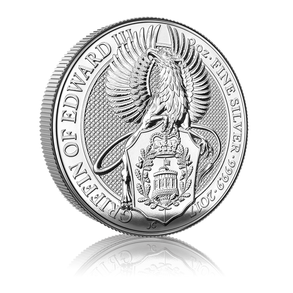 2 Ounce Silver Queen's Beast Griffin Of Edward (2017) 4